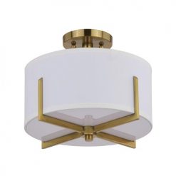 Wholesale 🤩 Patriot Lighting® Citrine Gold 2-Light Semi-Flush Mount Ceiling Light 🌟 -Patriot Lighting Sales 3518768 Alt1