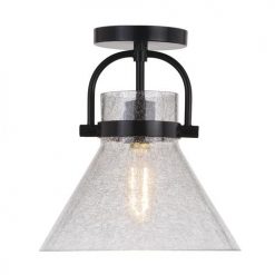 Best deal 🎁 Patriot Lighting® Renley Black 1-Light Semi-Flush Mount Ceiling Light ✔️ -Patriot Lighting Sales 3518773 Alt2