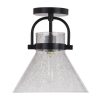 Best deal 🎁 Patriot Lighting® Renley Black 1-Light Semi-Flush Mount Ceiling Light ✔️ -Patriot Lighting Sales 3518773 Master