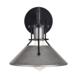 Best reviews of ⌛ Patriot Lighting® Ashtyn Matte Black & Charcoal Patina 1-Light Vanity Light 🤩 -Patriot Lighting Sales 3518780 Alt4