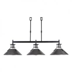 Deals 🛒 Patriot Lighting® Ashtyn Matte Black & Charcoal Patina 3-Light Island Light 🔔 -Patriot Lighting Sales 3518785 Alt3