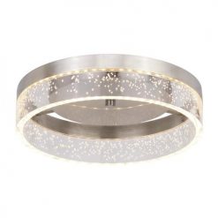 Discount ⌛ Patriot Lighting® Leah Satin Nickel Integrated LED Flush Mount Ceiling Light 😀 -Patriot Lighting Sales 3518792 Alt1