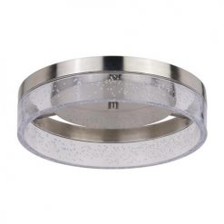 Discount ⌛ Patriot Lighting® Leah Satin Nickel Integrated LED Flush Mount Ceiling Light 😀 -Patriot Lighting Sales 3518792 Alt2