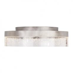 Discount ⌛ Patriot Lighting® Leah Satin Nickel Integrated LED Flush Mount Ceiling Light 😀 -Patriot Lighting Sales 3518792 Alt3