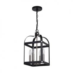 Top 10 🎉 Patriot Lighting® Jazel Matte Black & Brushed Nickel 4-Light Pendant 😀 -Patriot Lighting Sales 3518805 Alt1