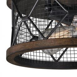 Coupon 🎁 Patriot Lighting® Elegant Home Bodhi Black & Replica Wood 2-Light Flush Mount Ceiling Light 🥰 -Patriot Lighting Sales 3519125 Alt2