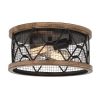 Coupon 🎁 Patriot Lighting® Elegant Home Bodhi Black & Replica Wood 2-Light Flush Mount Ceiling Light 🥰 -Patriot Lighting Sales 3519125 Master