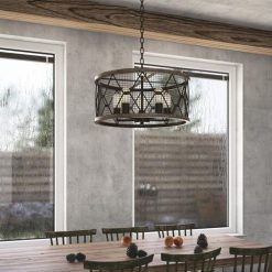Discount 🔥 Patriot Lighting® Elegant Home Bodhi Black & Replica Wood 5-Light Pendant ⌛ -Patriot Lighting Sales 3519126 Alt3