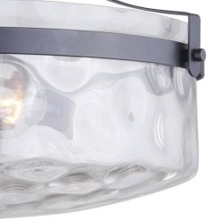 Top 10 😀 Patriot Lighting® Maeva Graphite 3-Light Semi-Flush Mount Ceiling Light ❤️ -Patriot Lighting Sales 3519160 ISF689A03GPH M Detail