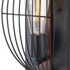 Top 10 ⭐ Patriot Lighting® Gage Black With Wood Accents 1-Light Indoor Wall Light ✔️ 6 Top 10 ⭐ Patriot Lighting® Gage Black With Wood Accents 1-Light Indoor Wall Light ✔️ -Patriot Lighting Sales 3519196 IWF690A01BKW M Detail