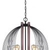 Cheapest 🔥 Patriot Lighting® Gage Black With Wood Accents 4-Light Chandelier ✔️ -Patriot Lighting Sales 3519197 ICH690A04BKW M