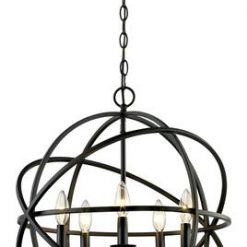 Budget 🥰 Patriot Lighting® Nucleus Bronze 5 Light Pendant 🧨