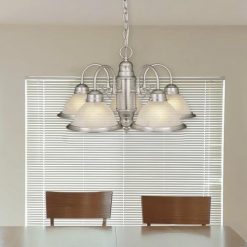 Cheap 👏 Patriot Lighting® Saturn 5-Light Brushed Nickel Chandelier 👍 -Patriot Lighting Sales 352 2797 IU