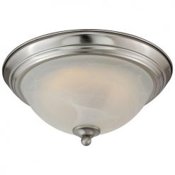 Hot Sale ⌛ Patriot Lighting® Payton Satin Nickel Integrated LED Flush Mount Ceiling Light 🛒