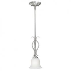 Best Sale 🔔 Patriot Lighting® Samantha Satin Nickel 1-Light Mini Pendant 🧨