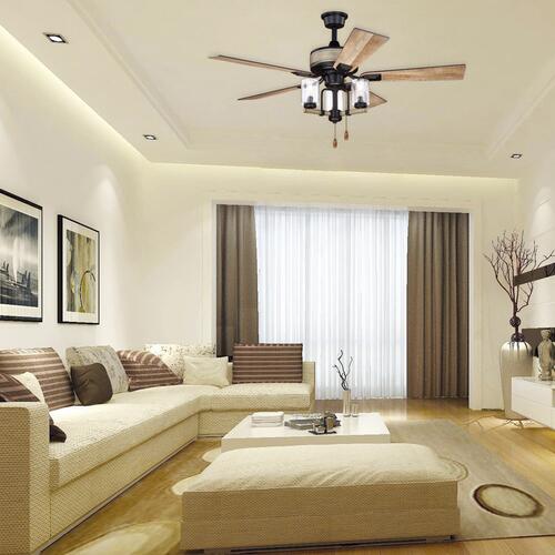 Cheap ✨ Patriot Lighting® Elegant Home Brooklyn 52" Black With Faux Wood Indoor LED Ceiling Fan 🛒 5 Cheap ✨ Patriot Lighting® Elegant Home Brooklyn 52" Black With Faux Wood Indoor LED Ceiling Fan 🛒 - Image 3