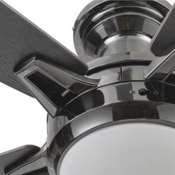 Best Sale 💯 Patriot Lighting™ Ogun 52" Gunmetal Indoor LED Ceiling Fan 🌟 -Patriot Lighting Sales 3550022 20747 Bladeiron Closeup