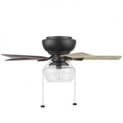 Cheapest 👍 Patriot Lighting™ Anahy 44" Matte Black Indoor LED Ceiling Fan 🔥 -Patriot Lighting Sales 3550023 20752 Anahy Sideview