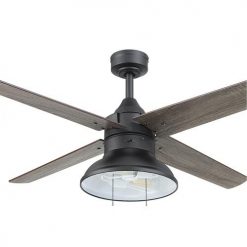 Discount 😉 Patriot Lighting® Amanda 48" Matte Black Indoor LED Ceiling Fan 🔥 -Patriot Lighting Sales 3550090 20762 Closeup SideA