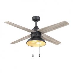 Discount 😉 Patriot Lighting® Amanda 48" Matte Black Indoor LED Ceiling Fan 🔥 -Patriot Lighting Sales 3550090 20762 Persp3 LightOn A