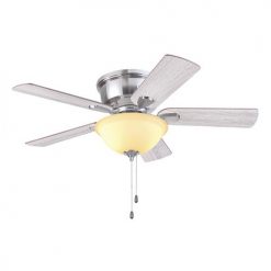 Promo ⌛ Patriot Lighting™ Austin 42" Brushed Nickel Indoor LED Ceiling Fan ✨ -Patriot Lighting Sales 3550108 20765 Persp3 LightOn A