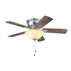 Promo ⌛ Patriot Lighting™ Austin 42" Brushed Nickel Indoor LED Ceiling Fan ✨ -Patriot Lighting Sales 3550108 20765 Persp3 LightOn B