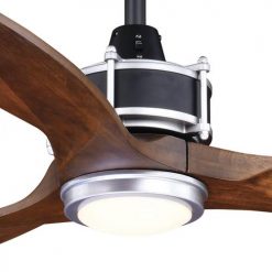 Cheapest ✔️ Patriot Lighting® Matrix 52" Matte Black & Brushed Silver Indoor/Outdoor LED Ceiling Fan ✔️ -Patriot Lighting Sales 3550608 Alt2