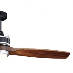 Cheapest ✔️ Patriot Lighting® Matrix 52" Matte Black & Brushed Silver Indoor/Outdoor LED Ceiling Fan ✔️ -Patriot Lighting Sales 3550608 Alt4