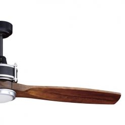 Cheapest ✔️ Patriot Lighting® Matrix 52" Matte Black & Brushed Silver Indoor/Outdoor LED Ceiling Fan ✔️ -Patriot Lighting Sales 3550608 Alt5