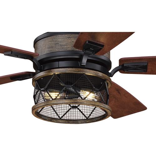 Best Pirce 😍 Patriot Lighting® Elegant Home Bodhi 56" Black & Replica Wood Indoor LED Ceiling Fan 👏 4 Best Pirce 😍 Patriot Lighting® Elegant Home Bodhi 56" Black & Replica Wood Indoor LED Ceiling Fan 👏 - Image 2