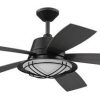 Promo 🤩 Patriot Lighting™ 54" Tess Matte Black Indoor/Outdoor Integrated LED Ceiling Fan 🤩 -Patriot Lighting Sales 3550704