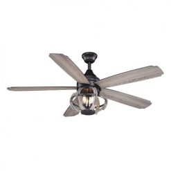 Best deal 🥰 Patriot Lighting® Elegant Home Nixie 52" New Bronze & Distressed Wood Indoor Ceiling Fan 🔥