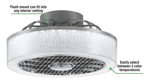 Outlet 😍 Patriot Lighting™ Swank 16" Gray Indoor Integrated LED Fandelier 😍 7 Outlet 😍 Patriot Lighting™ Swank 16" Gray Indoor Integrated LED Fandelier 😍 - Image 5