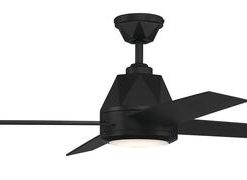 Outlet ✔️ Patriot Lighting™ Geo 52" Matte Black Indoor Integrated LED Ceiling Fan 👏 -Patriot Lighting Sales 3550720 Alt2