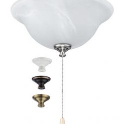 Flash Sale 👏 Patriot Lighting® White Swirled Marble Bowl LED Ceiling Fan Light 👏 -Patriot Lighting Sales 3553106wextracaps