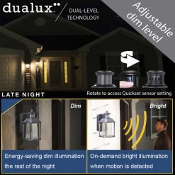 Hot Sale 🔔 Patriot Lighting® Eliza Textured Black LED Motion Sensor Outdoor Wall Light 🔥 -Patriot Lighting Sales 356 2242 IU 1 NEW