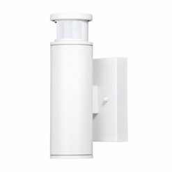 Cheapest 🥰 Patriot Lighting® Dualux Cylinder Textured White Motion Sensor Integrated LED Outdoor Security Wall Light 🧨