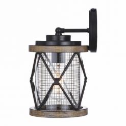 Discount 💯 Patriot Lighting® Elegant Home Bodhi Black & Replica Wood Outdoor Wall Light 🔥 -Patriot Lighting Sales 3561113 Alt2