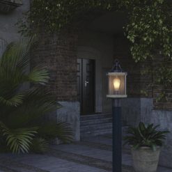 Wholesale 🧨 Patriot Lighting® Elegant Home Brooklyn Natural Iron & Distressed Faux Wood Post Light 👏 -Patriot Lighting Sales 3561116 Alt2