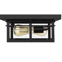 Coupon 🌟 Patriot Lighting® Ward Matte Black Flush Mount Outdoor Ceiling Light 😍 -Patriot Lighting Sales 3561189 P ALT2