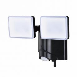 Cheap 🌟 Patriot Lighting® Black LED Dual Head Plug-in Motion Sensor Outdoor Security Flood Light 💯 -Patriot Lighting Sales 3562471 Alt2new
