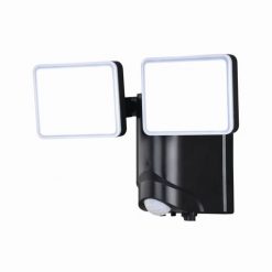 Cheap 🌟 Patriot Lighting® Black LED Dual Head Plug-in Motion Sensor Outdoor Security Flood Light 💯 -Patriot Lighting Sales 3562471 Alt3new
