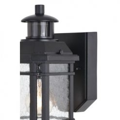 Cheap 😀 Patriot Lighting® Dualux Elizabeth II Textured Black Motion Sensor Outdoor Security Wall Light 🎉 -Patriot Lighting Sales 3563841 Alt1