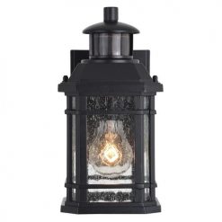 Cheap 😀 Patriot Lighting® Dualux Elizabeth II Textured Black Motion Sensor Outdoor Security Wall Light 🎉 -Patriot Lighting Sales 3563841 Alt5