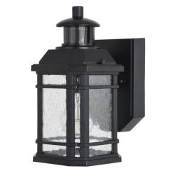 Cheap 😀 Patriot Lighting® Dualux Elizabeth II Textured Black Motion Sensor Outdoor Security Wall Light 🎉 -Patriot Lighting Sales 3563841 Alt6