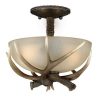 Brand new 🔥 Patriot Lighting® Yoho Black Walnut Antler Semi-Flush Mount Ceiling Light ✨ -Patriot Lighting Sales C0014