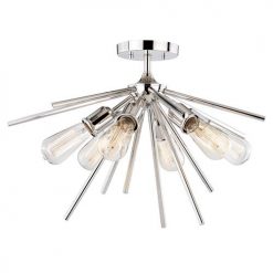 Top 10 🧨 Patriot Lighting® Estelle Polished Nickel 6 Light Semi-Flush Mount Ceiling Light 👍