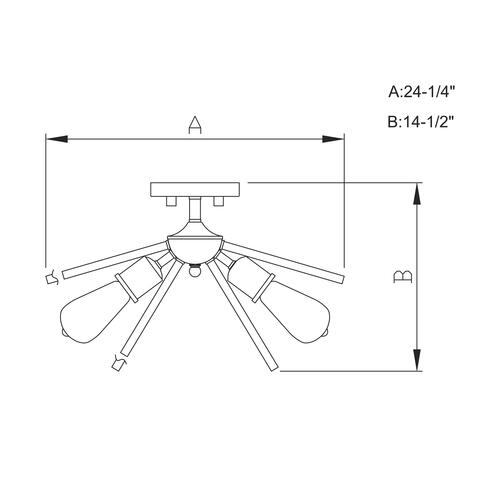 New 🤩 Patriot Lighting® Estelle Nautral Brass 6 Light Semi-Flush Mount Ceiling Light ✔️ 7 New 🤩 Patriot Lighting® Estelle Nautral Brass 6 Light Semi-Flush Mount Ceiling Light ✔️ - Image 5
