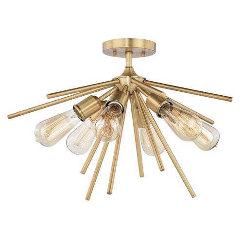 New 🤩 Patriot Lighting® Estelle Nautral Brass 6 Light Semi-Flush Mount Ceiling Light ✔️ 3 New 🤩 Patriot Lighting® Estelle Nautral Brass 6 Light Semi-Flush Mount Ceiling Light ✔️