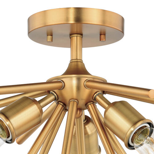 Buy 😀 Patriot Lighting® Estelle Nautral Brass 3 Light Semi-Flush Mount Ceiling Light 🛒 4 Buy 😀 Patriot Lighting® Estelle Nautral Brass 3 Light Semi-Flush Mount Ceiling Light 🛒 - Image 2